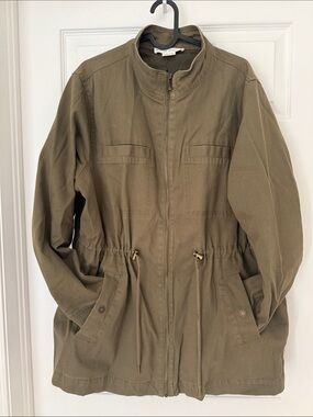 Penningtons In every story Olive green Utility Drawstring Jacket, size X, UK 16